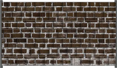 Produktbild von Wallario Zaunsichtschutz mit Motiv Ziegelsteinwand in braun - Backsteine für Ein- und Doppelstabmatten Zäune in der Größe 250 x 140 cm