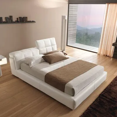 Produktbild von Polsterbett Bett Ehebett Lederbett Designerbett Doppelbett Bettgestell S-9277