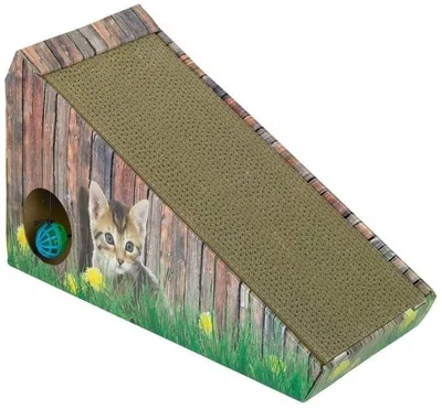 Obrázok produktu pre Škrabacia doska z kartónu Nobby, šikmá, 47 x 20 x 26 cm