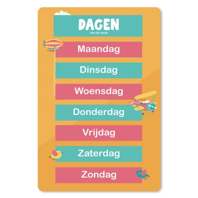 Produktbild von MuchoWow® Mauspad Mousepad Kinderzimmer - Tage - Pädagogisch - Mädchen - Jungen - Kinder - Kinder 40x60 cm - Mousepads - Maus Mat - Pad - Mausunterlage - Schreibtisch Accesoire