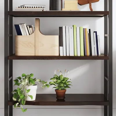 Produktbild von Wandregal Dunkelgrau 80x60x4 cm Massivholz Eiche Behandelt , Wandregale Design 2024