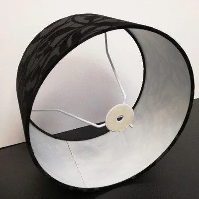 Produktbild von Sompex Lampenschirm aus Stoff in Schwarz Höhe rund Ø30cm