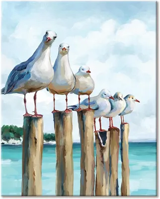 Immagine prodotto di Dipingere per numero: animali, meeuwig. Dipingere per numero