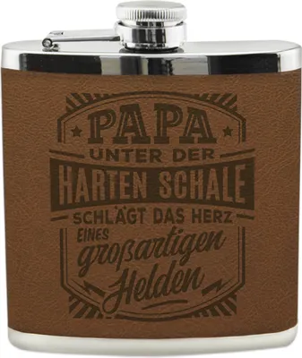 Produktbild von Personalisierter echter Kerl Flachmann- Papa