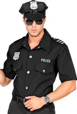 Produktbild von Kostüm Hemd "Polizist" | Schwarz Größe: XXL