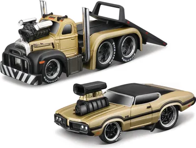 Zdjęcie produktu dla Maisto - Muscle Transports - 1953 MACK B-61 Flatbed 1970 Oldsmobile 442, 1:64