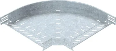 Produktbild von Obo Bettermann 6036598, Eckverbindungsbeschlag, Zink, Stahl, 90°, 400 mm, 60 mm
