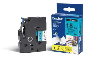 Image de Bruder - Labele Bruder Tze -541 18mmx8m bleu/noir | 1 pièce