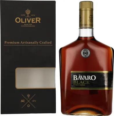 Produktbild von Bãvaro BLACK Spirit Drink 38% Vol. 0,7l in Geschenkbox