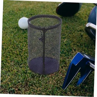 Produktbild von Golfballtasche und Tennisballbeutel aus verschleißfestem Nylonnetz mit Kordelzug, großer Aufbewahrungsbeutel für kleine Bälle, tragbarer Ballsammelbeutel für Golf, Tennis und Freizeit