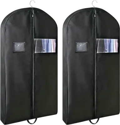 Imagen del producto de Bolsas para ropa con cremallera, de 110 x 60 cm, lote de 2 unidades, ideales para viajes