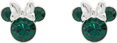 Image de Boucles d'oreilles Minnie Mouse Vert Taille unique Disney Jewelry