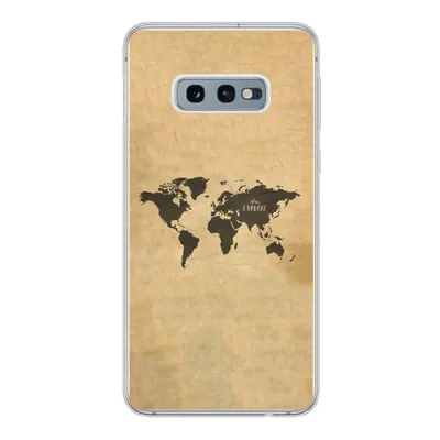 Produktbild von MuchoWow® Handyhülle Schutzhülle Hülle für Samsung Galaxy S10e Weltkarte - Vintage - Erforschen Silikon Softcase Handy Hülle - Handy
