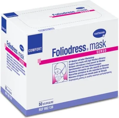 Produktbild von Foliodress mask Comf.anti fogging Typ II Op-M.grün 50 St
