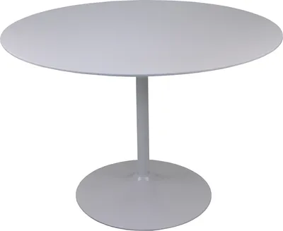 Produktbild von SalesFever Bistro-Esstisch rund Ø 110 cm | Tischplatte MDF | Gestell Metall | B 110 x T 110 x H 75 cm | Hochglanz weiß