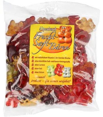 Produktbild von Alpenland große Fruchtsaftbären, 500 g Pulver