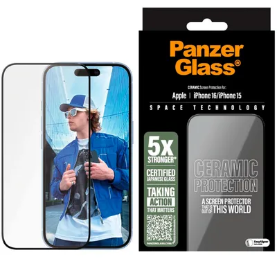 Immagine prodotto di Panzerglass Proteggi Schermo in Vetroceramica Ultra-Wide Fit per Iphone 16