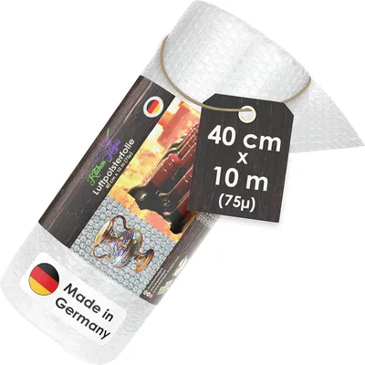 Imagen del producto de Película de polietileno espumado, de 3 capas, 72 μm de grosor, 10 m x 40 cm, para protección durante el embalaje