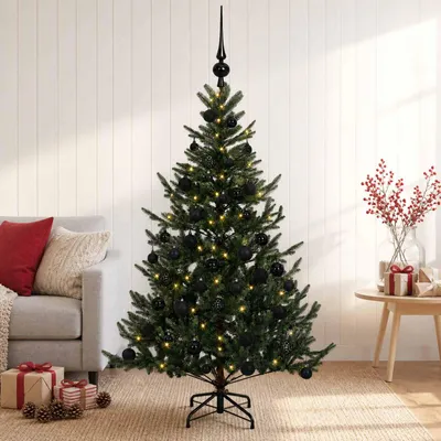 Immagine prodotto di Albero di Natale artificiale con decorazioni natalizie, altezza 150 cm, 150 luci LED