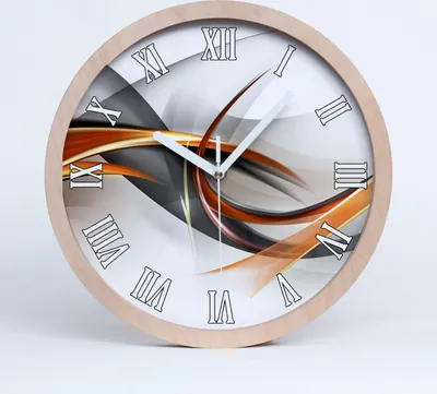 Produktbild von Holzuhr 20fi cm wanduhr - weiße Spitzen - abstrakcjaale