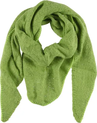 Produktbild von XXL Schal Damen Frauen Halstuch Dreiecksschal Strickschal Winterschal einfarbig Grün