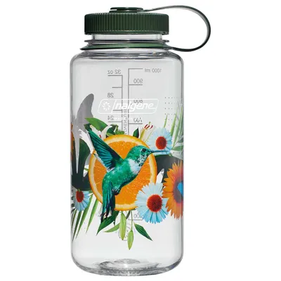 Image de Gourde Nalgene « WH Sustain » - 1 litre, large goulotte, facile à nettoyer, motif Citrus Hummingbird