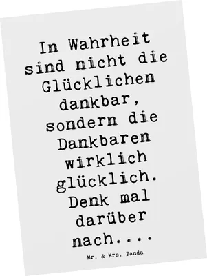 Produktbild von Mr. & Mrs. Panda Grußkarte Spruch Dankbarkeit für kleine Dinge - Weiß - Geschenk, Stimmung, Ansichtskarte, Motivation, Postkarte, kunstkarte, Zitat, Postkarten, Besinnung
