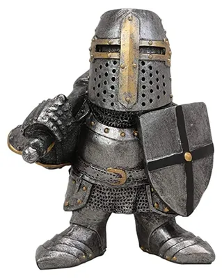 Gartenzwerg Ritter Wächter Figur 13 cm Harz Outdoor Deko