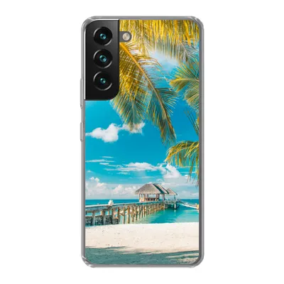 Produktbild von MuchoWow® Handyhülle Schutzhülle Hülle für Samsung Galaxy S22 Tropisch - Strand - Palme Silikon Softcase Handy Hülle - Mobiltelefonhülle