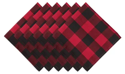 Produktbild von Platzset Baumwolle rot/schwarz 51 x 51 cm (6er-Set)