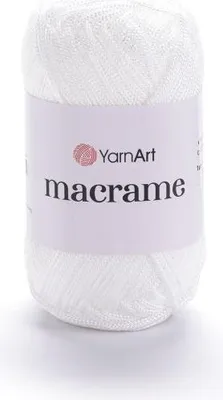 Produktbild von YarnArt Makramee Garn 1,5 mm – Farbe 154 Weiß | Stabil, formfest & ideal für Deko, Taschen & Knüpfprojekte - 90g