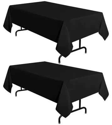 Obrázok produktu pre Obrus, obdĺžnikový, čierny, 152 x 259 cm, polyester, určený do kuchyne
