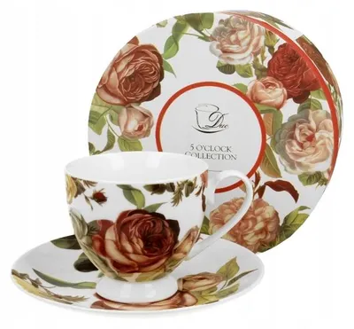 Produktbild von Duo Kasandra Porzellan Tasse mit Untertasse 220 ml Geschenk