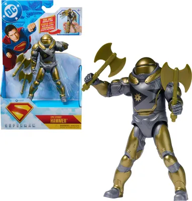 Produktbild von DC Comics Superman - 15cm Deluxe Action-Figuren, sortiert, Zufallsauswahl, 4 Jahr(e), Gold, Grau