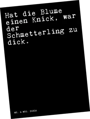 Produktbild von Mr. & Mrs. Panda Postkarte Hat die Blume einen... - Schwarz - Geschenk, Schmetterling, Spruch, bildkarte, Freundin, Grußkarte, Ansichtskarte, Postkarten, Sprüche