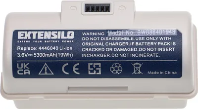 Produktbild von EXTENSILO Akku kompatibel mit iRobot Braava Jet M6134, 245, 244, 250, 241, M6, 240, M6110 Home Cleaner Heimroboter (5300 mAh, 3,6 V, Li-Ion)