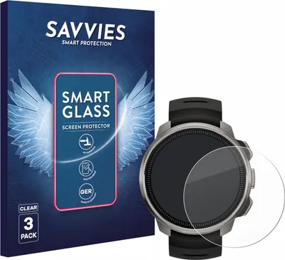 Produktbild von 3x Savvies Schutzglas Folie für Suunto Ocean 9H Panzer Schutzfolie Glas Displayschutz klar transparent