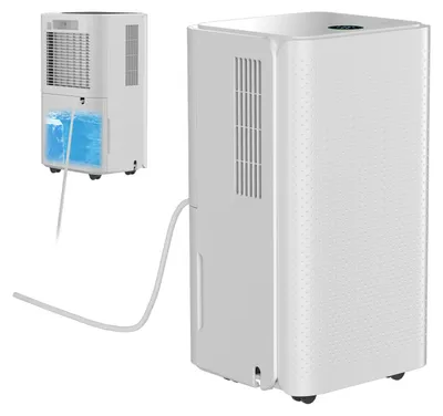Produktbild von Hebitod Luftentfeuchter Elektrisch 16L/24h, Raumentfeuchter mit LED Display, Timer - Gegen Feuchtigkeit, Wäschetrocknung, Abtauen, Autoabschaltung, Ablaufschlauch, Raumgröße ca. 25 m²