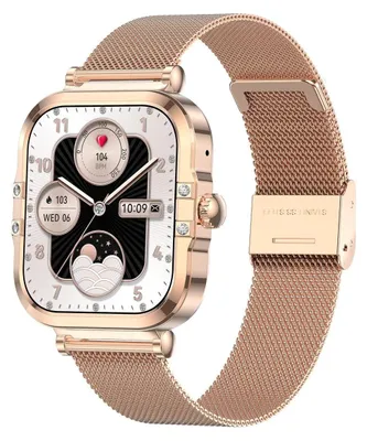 Image de Synerfit Montre connectée Véga AMOLED 1,38" - cardio, sommeil, multisport, 7 j - Milanais Or