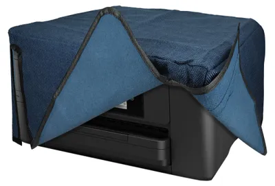 Produktbild von kwmobile Drucker Schützhülle kompatibel mit Epson Workforce WF-4820 Hülle - Printer Cover aus Leinen - Staubschutzhülle für Drucker - Blaugrau
