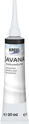 A white tube of Kreul Javana lining paint with a white applicator tip.