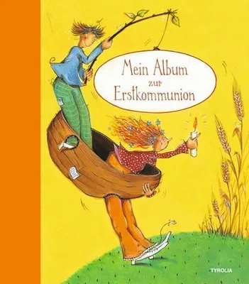 Obrázok produktu pre Erstkommunion Album für Fotos & Erinnerungen, farbenfroh illustriert, mit Urkunden, Stammbaum, Steckbriefen, Platz für persönliche Einträge, Lieder & Autogramme