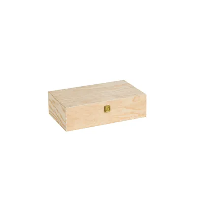 Produktbild von Sperrholzkiste | 2 Flaschen 750 ml | Innenmaß 33,9 x 19,1 x 9,3 | Kiste / Wein- / Bierbehälter | Für Geburtstage Hochzeiten Events - ART. STO2, 33,9X19,1X9,3