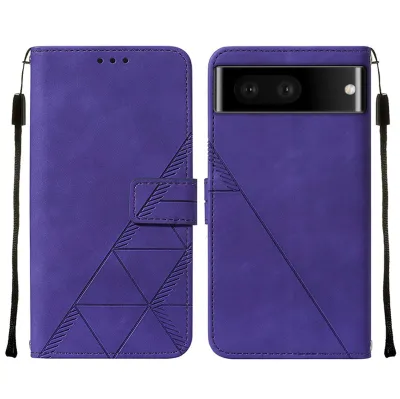 Produktbild von Google Pixel 7 Hülle, Schlank Prägung Flip Leder Kartenfächer Schutzhülle mit Ständer für Google Pixel 7 Lila