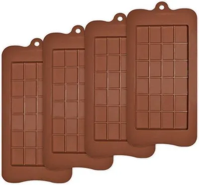 Produktbild von Silikon Schokoladenformen 4er Set für Energieriegel