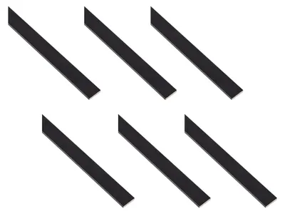 Produktbild von Set mit 6 Flachstangen | Aluminium, schwarz eloxiert | 1000 x 15 x 2 mm