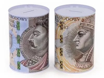 Zdjęcie produktu dla Skarbonka Metalowa Waluta Pln 500501 Cena Za 1 Sztukę Mix
