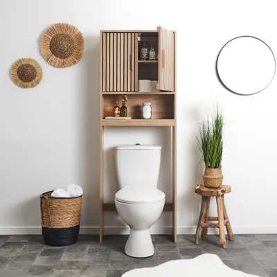 Image de Meuble de Salle de Bain - HOME DECO FACTORY - Klaus - Rustique Chic - Marron