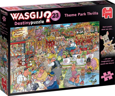 Image de Jumbo Wasgij Puzzle - Theme Park Thrills 1000 dílků
