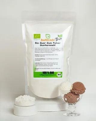 Produktbild von 100 g Bio Guar Gum | Guarkernmehl | glutenfrei | vegan | Geliermittel | Buxtrade